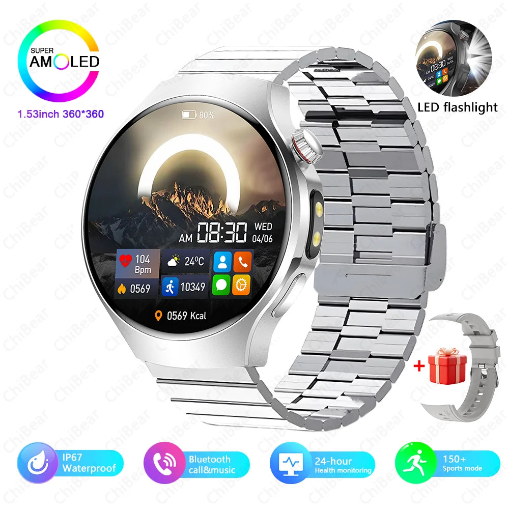 For HUAWEI GT6 Ultra Smart Watch Men 1.53" 360*360 HD Screen Business Men Watch Heart Rate Bluetooth Call Waterproof Smartwatch