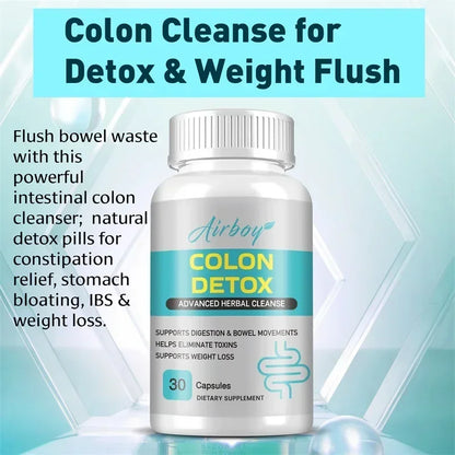 Colon Detox - Supports Digestive Health, Promotes Colon Cleansing and Detoxification, Relieves Constipation, and Provides Energy