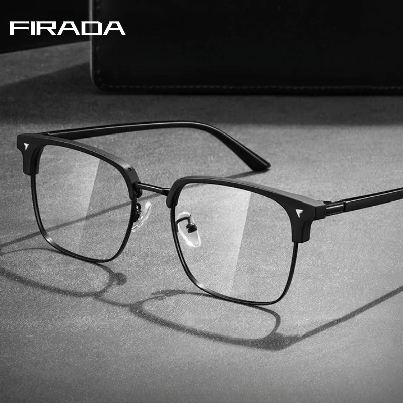 FIRADA Fashionable Comfortable Men Glasses 2025 Retro Ultra Light Business Eyeglasses Optical Prescription Eyewear Frame 16178-C
