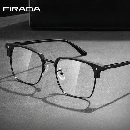 FIRADA Fashionable Comfortable Men Glasses 2025 Retro Ultra Light Business Eyeglasses Optical Prescription Eyewear Frame 16178-C