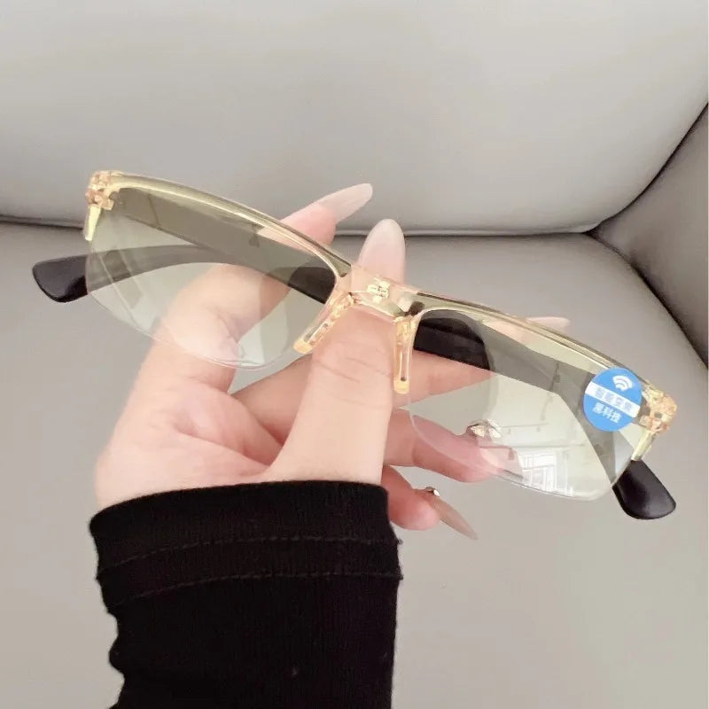 Smart Automatic Zoom Eyeglasses Anti-Blue Light Reading Glasses Men Women Optical Spectacle Intelligent zoom+1.0 to+5.0 Eyeglass