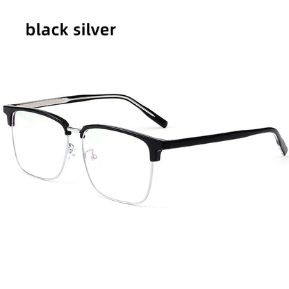 New Fashion Mens Eyebrow Frame Glasses Chrome Style Vintage Hawksbill Square titanium alloy Optical Business Eyeglasses