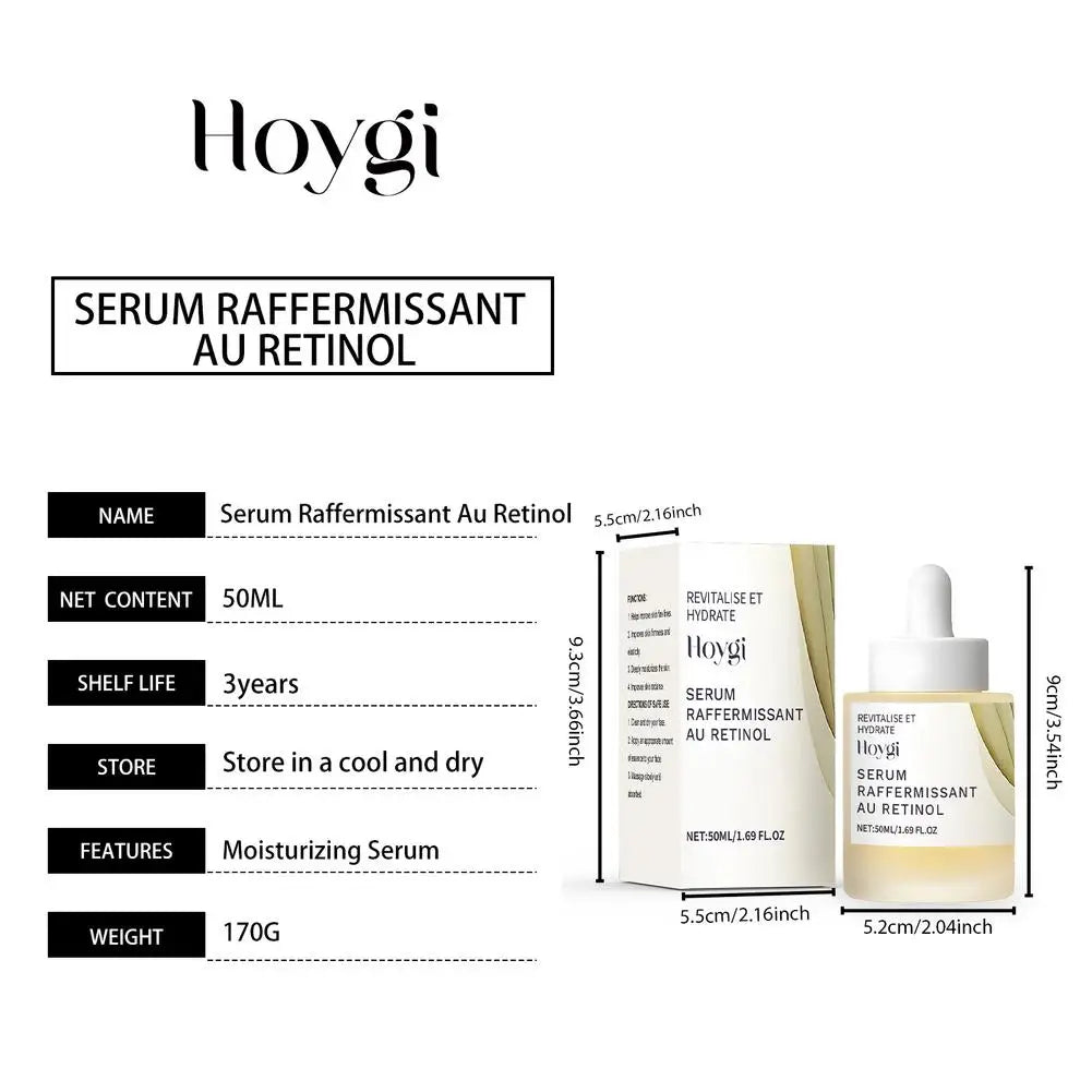 50ml Hoygi Retinol Serum for Face Essence Firming Increase Elasticity Improve Sagging Skin Fade Fine Line Tightening Smooth