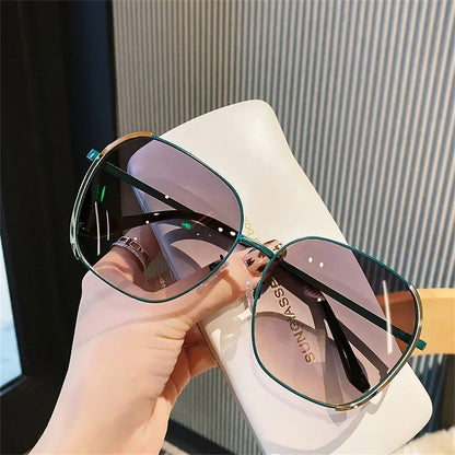 2024 Women Oversized Polarized Sunglasses Fashion Gradient Shade Sunglasses Uv400 Outdoor Sports Sunglasses Men Glasses Eyewear