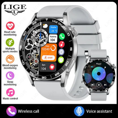 LIGE 2025 Voice Calling Smart Watch Men 1.38" HD IP68 Waterproof Sports Fitness Watches New Man Women Smartwatch For Android iOS