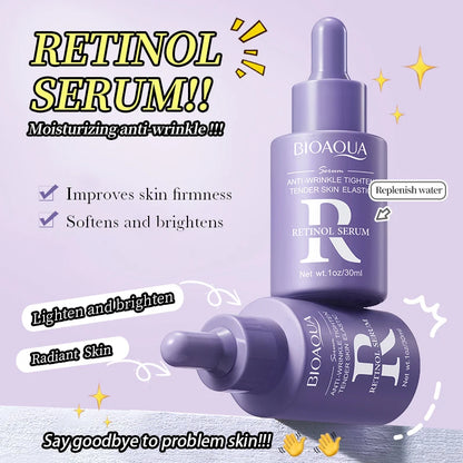 BIOAQUA Retinol Vitamin C Hyaluronic Acid Serum for Face Moisturizing Whitening Anti Wrinkles Facial Essence Face Skin Care