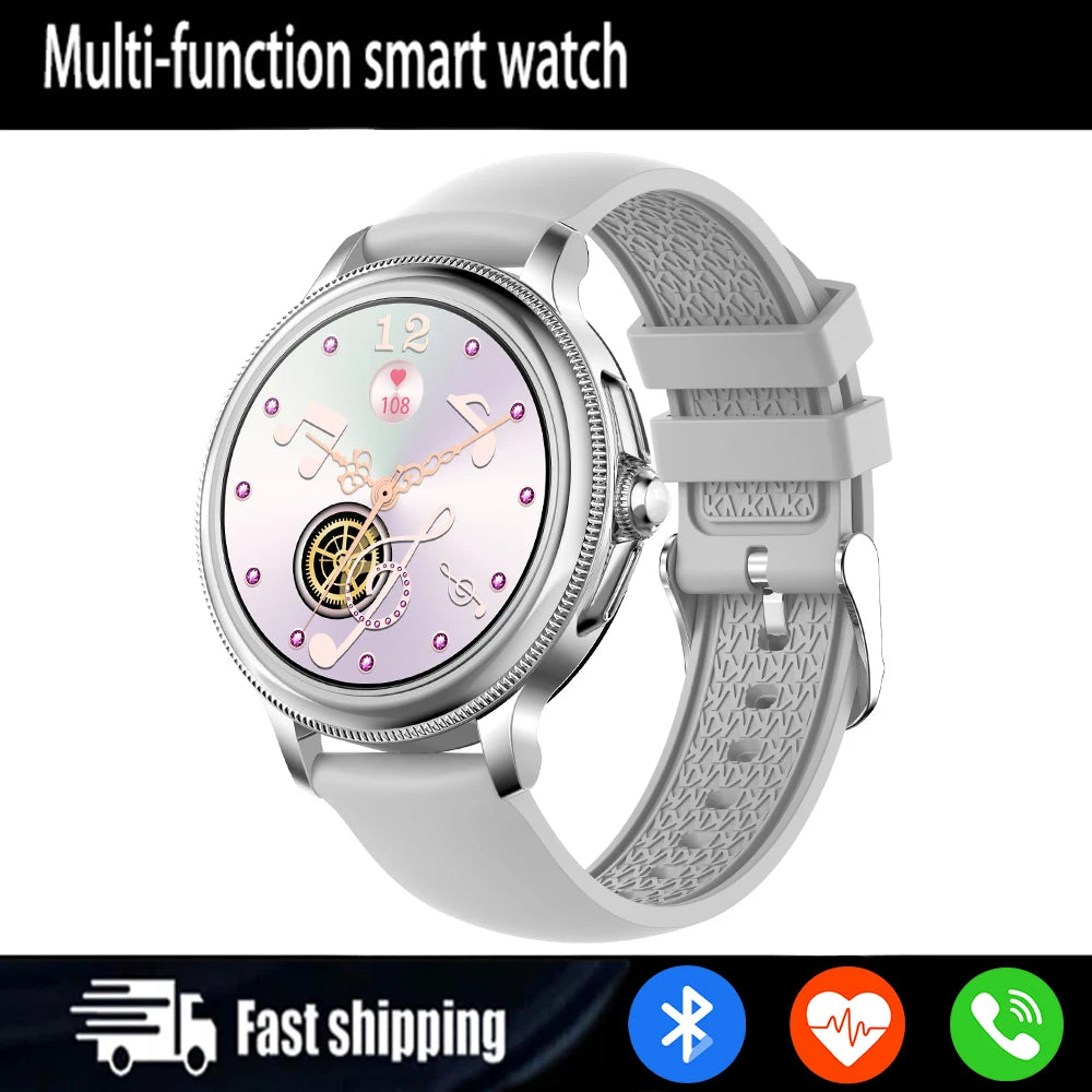 2025 New Women's Smart Watch 1.2-inch Full Circle Full Touch Screen Heart Rate Sleep Monitoring Built in Multi sport Mode Watch