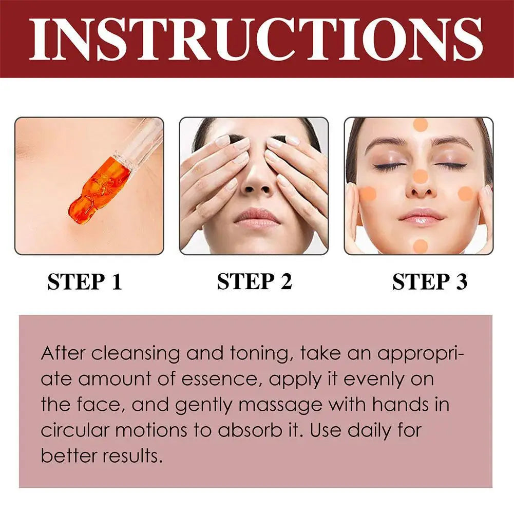 Retinol Facial Serum Skin Whitening Anti-aging Vitamin C B3 Rich Wrinkle Removal Moisturizing Serum Firming Skin Care