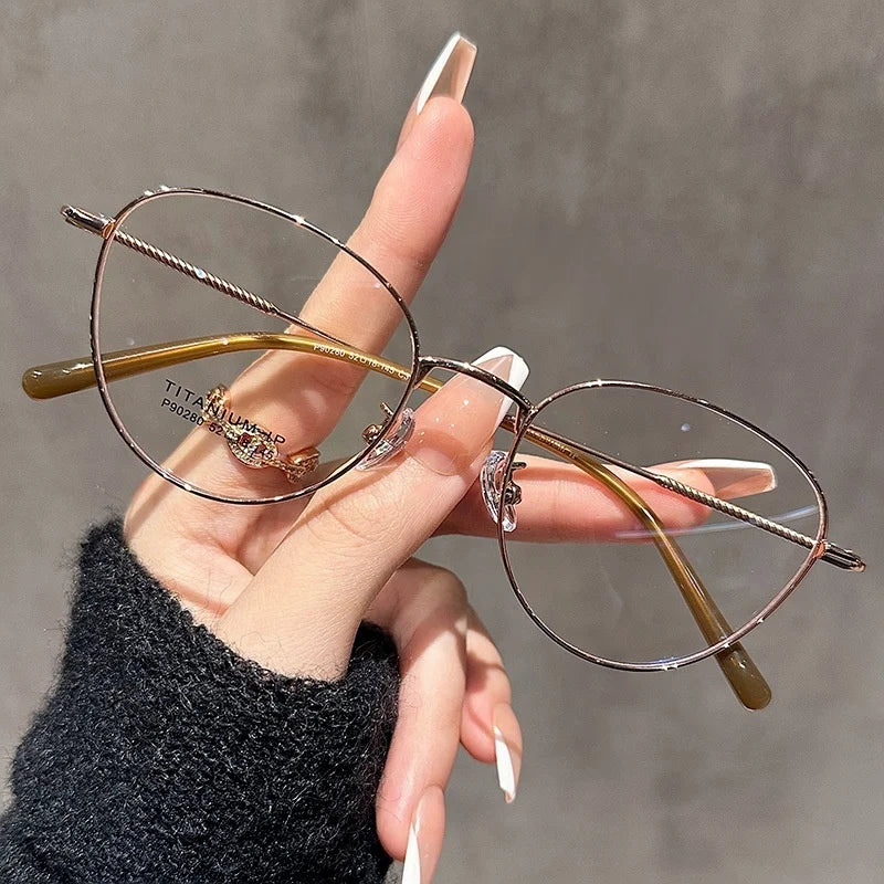 Lzabella Women's Fashion Cat Eye Style Titanium Frame Glasses Brand New Glasses Anti-Blue Light Computer Eyeglasses 90280