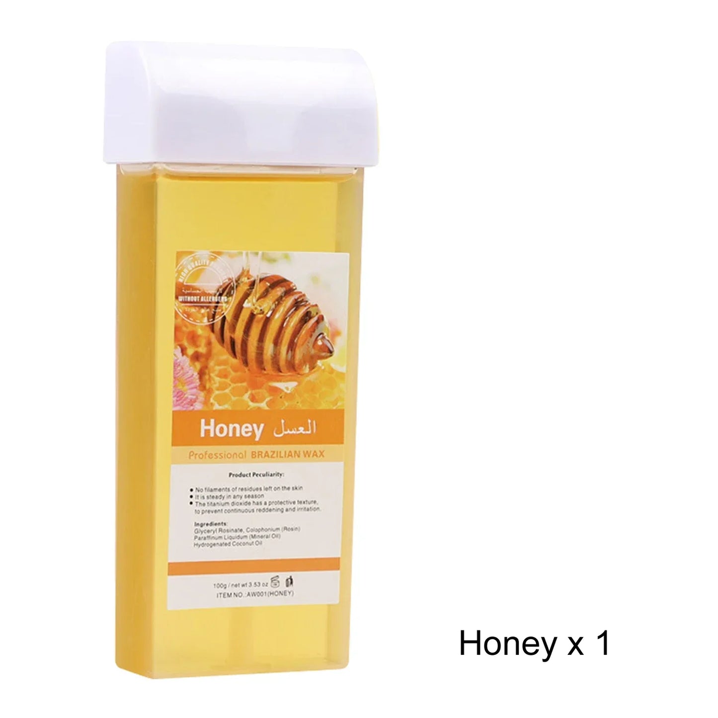 Painless Roll-On Wax Depilatory Honey & Aloe Vera Wax Cartridge for Bikini And Body Hair Removal Compatible with Wax Warmers