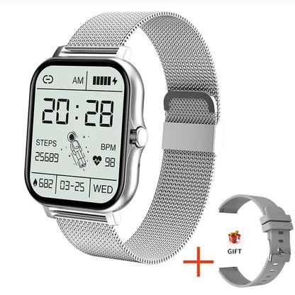 Fashion Bluetooth Calls Smartwatch 1.83 Inch Touch Screen Heart Rate Blood Oxygen Sleep Monitor Waterproof Smart Watch Women Men