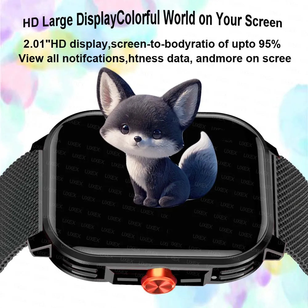 Outside Smartwatch Watch 2.01 HD Full Screen Christmas Gift  Bluetooth Call Custom Photo Women FitnessSmartwatch For Android Ios