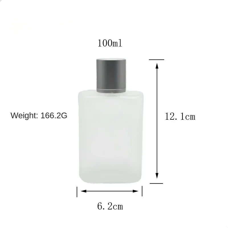 25/50/100ml Screw Top Sandblasted Glass Perfume Bottle Liquid Spray Bottle Empty Dispenser Bottle Empty Makeup Fine Mist Bottles