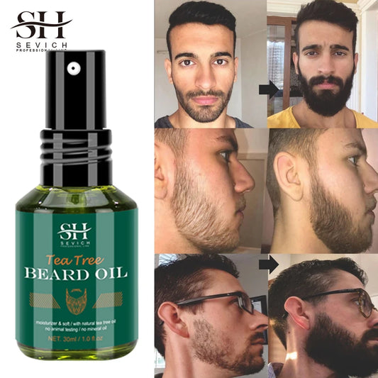 SEVICH Growth Beard Oil for Men Moisturizing Styling Trim Care Thicker Promote Beard Regrowth Strengthen Shine Soften Beard Oil