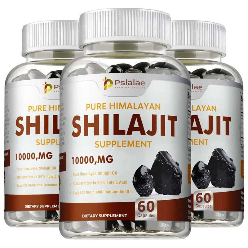 Shilajit Supplements - Supports Brain Health, Improves Cognitive Function, Enhances Memory & Concentration, and Boosts Immunity