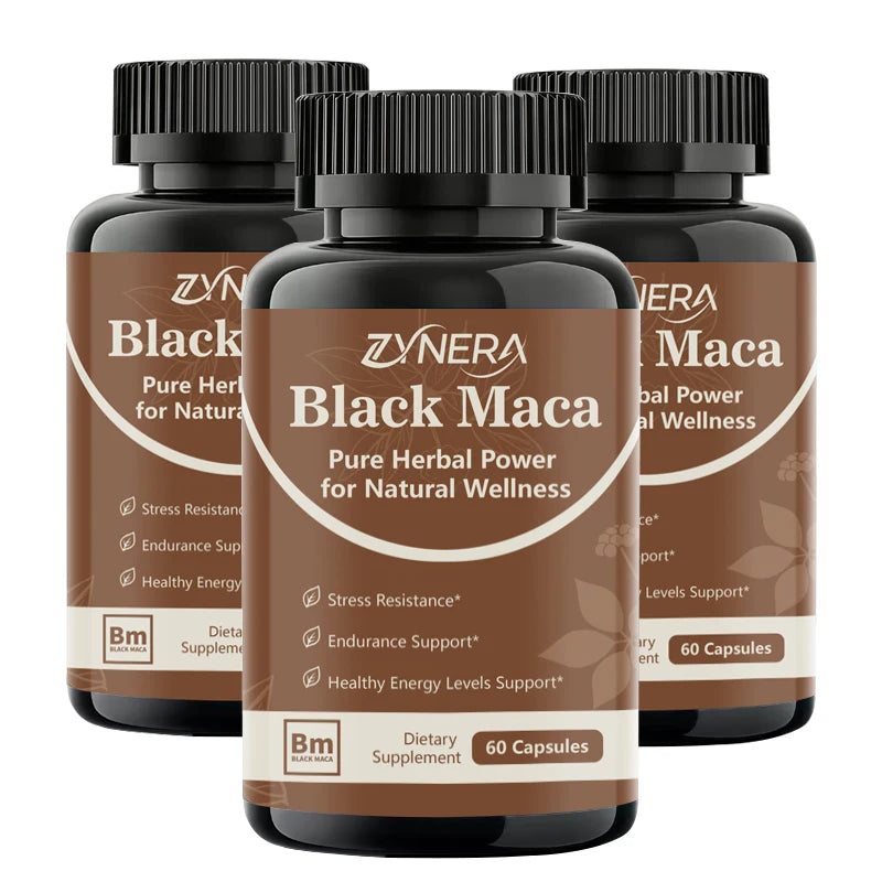 Powerful Black Maca Capsules Testosterone Booster for Men Increase Strength Stamina Energy Enhance Immunity Supplement  Big 18