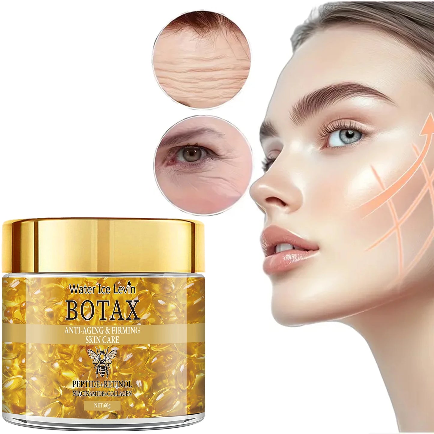 Contains Deep Moisturizing and Firming Cream with Retinol, Collagen, Vitamin C and Hyaluronic Acid, Smoothes and Lifts Skin, Looks Youthful and Gentle Daily Retinol Cream