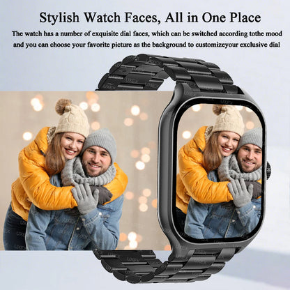 Luxury Smartwatch Watch For Women Watches Bluetooth Call Voice Assistant Music Fitness Bracelet Christmas Gift Watches Men Sport