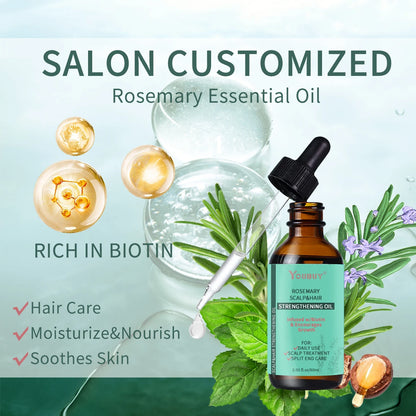 oubuy rosemary hair care essential oil nourishes and repairs hair roots  improves restlessness  prevents hair loss  and solidifi