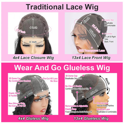 Short Curly Bob Wigs Human Hair 180% Glueless Brazilian Closure Frontal Wigs Without Glue Pre Cut Lace Wigs For Women On Sale