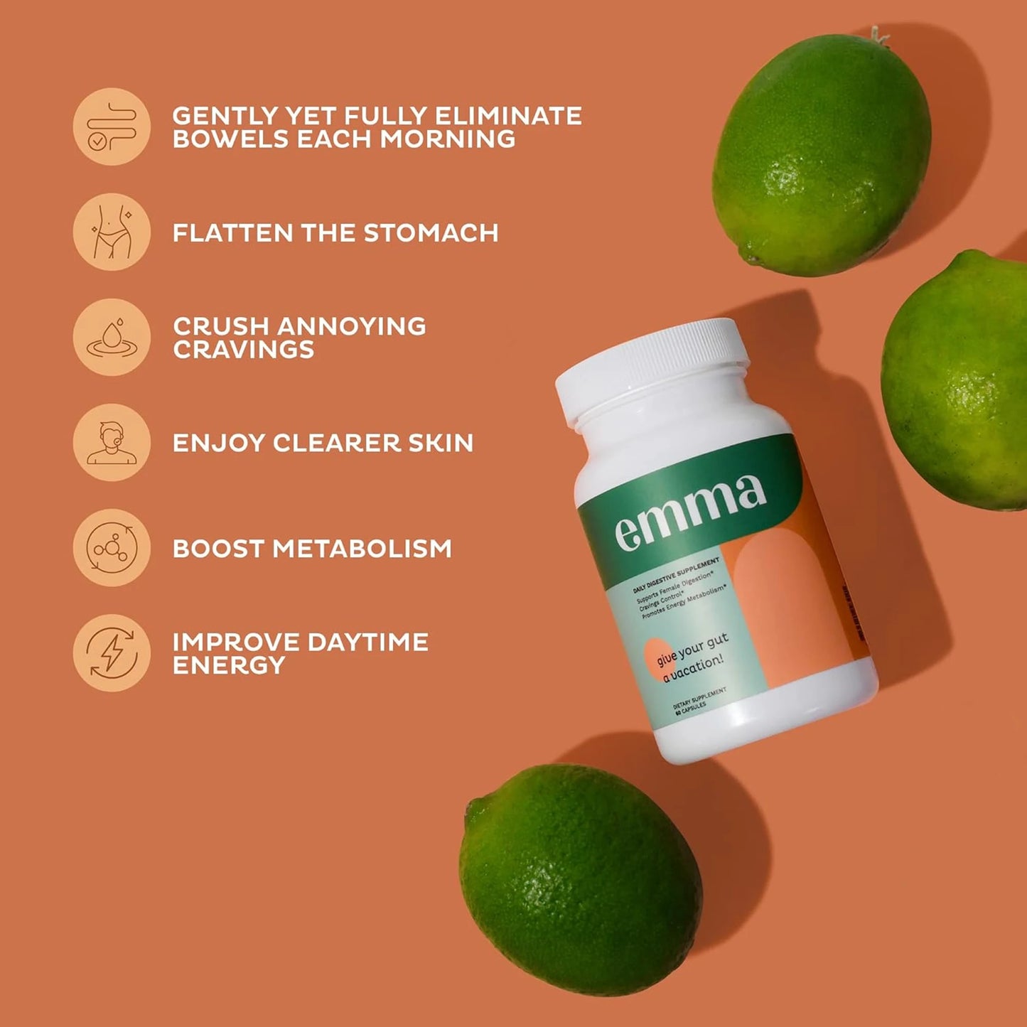 Emma - Relieve Flatulence, Reduce Constipation, Cleanse The Intestines, Restore Digestive Ability, and Repair Intestinal Leakage