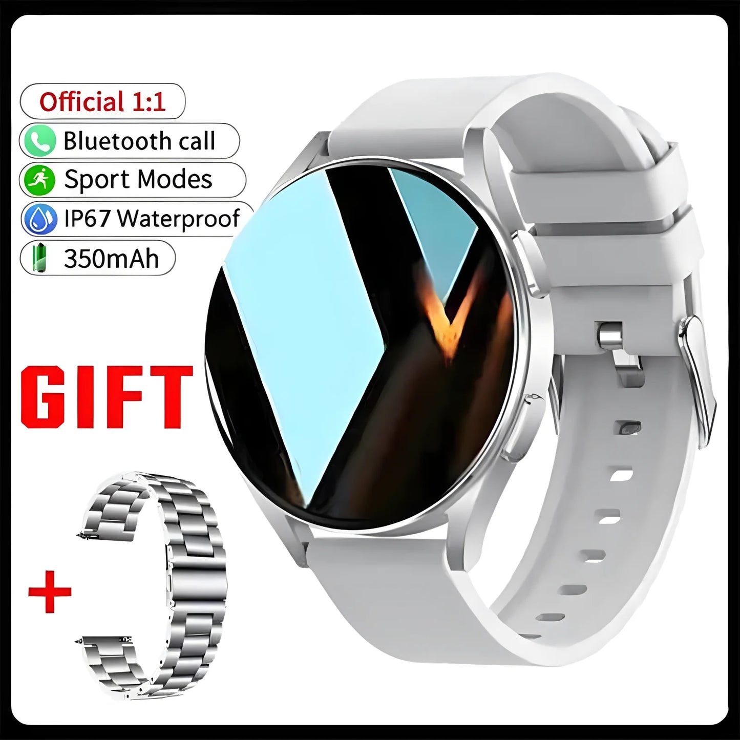 2025 New Watch 6 Bluetooth Call Smart Watch 1.39” 240*240 Custom Dials Sport Men Women Health Monitor Smartwatch For Android IOS