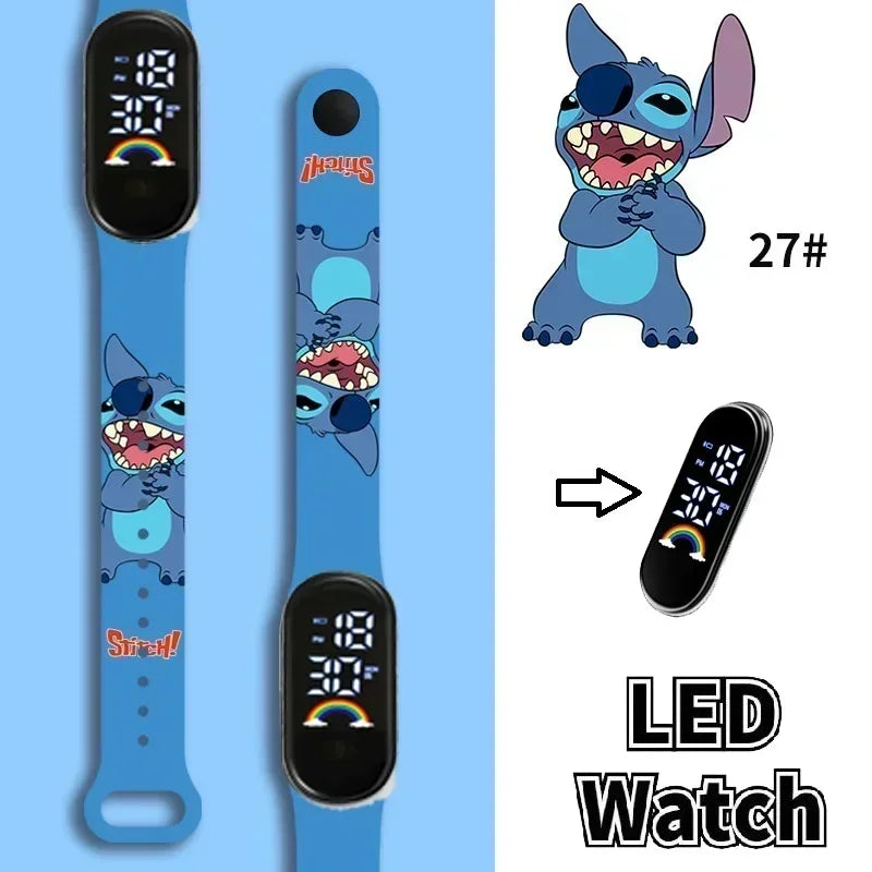 Stitch Children Watches Girls Waterproof Sport Touch Screen Watch for Women Waterproof Digital Clock Bracelet Gifts