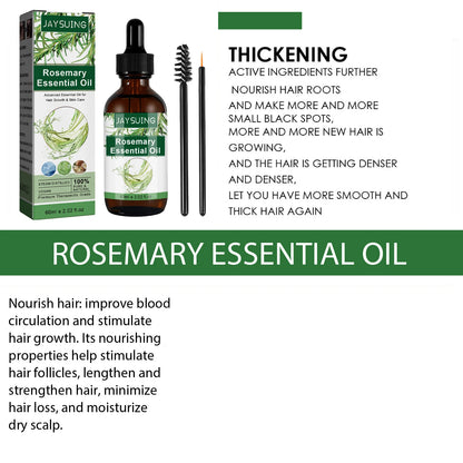 Rosemary Essential Oil For Hair Growth Scalp Damage Treatment Baldness Nourishment Repair Liquid Hair Thicken Care Serum 60ml