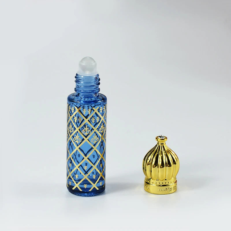 8ml Perfume Rolling Bead Bottles Electroplating Process Refillable Travel Use Portable Essential Oil Perfume Subpackage Bottles