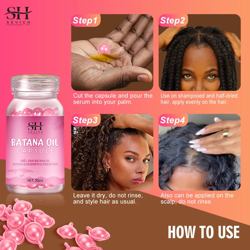 Natural 100% Pure Batana Oil For Hair Growth Butter Hair Mask Traction Alopecia Anti Hair Loss Baldness Treatment For Men Women