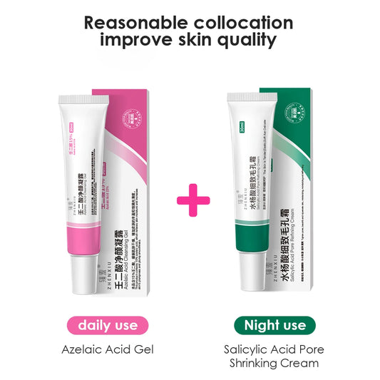 30ml 15% Azelaic Acid Purifying Gel Salicylic Acid  Pore Shrinking Cream Acne Treatment Blackhead Removal Face Deep Cleaning Gel
