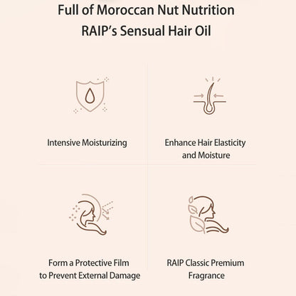 Raip Hair Care Essential Oil R3 Moroccan Argan Hair Oil Smooth and Fragrant 100ml