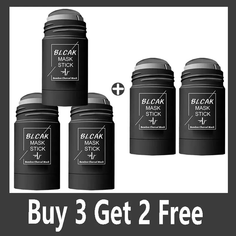 Solid facial mask Stick Green Tea Honey Peach Cleaning Pore Moisturizing Long Charcoal Eggplant Mud Film