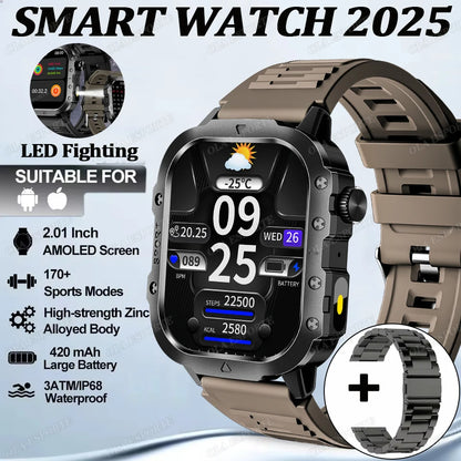 New For  Smart Watch Military GPS Men Flashlight Waterproof Outdoor Sport Tracker Bluetooth Call Smartwatches Women