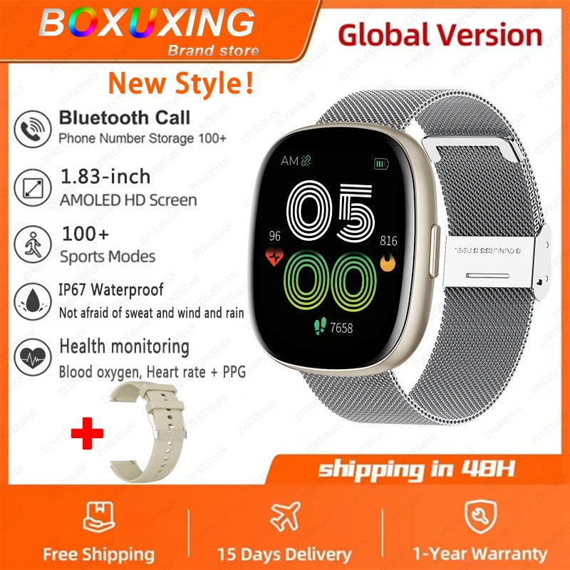 For HUAWWEI GPS Track Smart Watch Men Women 1.83 Inch AMOLED Screen Heart Rate IP68 Waterproof Bluetooth Call Sports Smart Watch