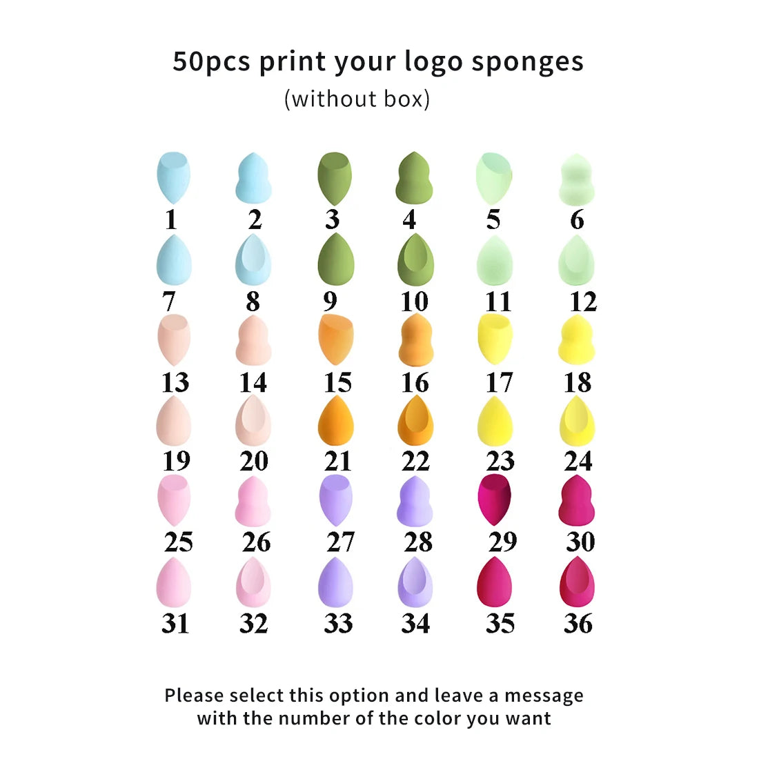 Custom Your Logo Cosmetics Beauty Sponge Latex Free and Vegan Makeup Black Sponge Set  Powder Cream Liquid Application with Box