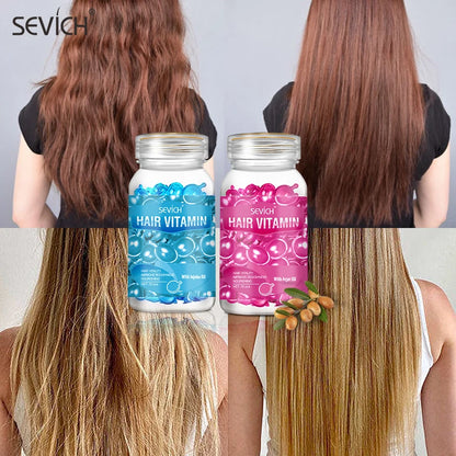Magic Hair Vitamin Capsule Keratin Oil Fast Restore Hair Soft Smooth Shiny Deep Moisturizer Frizzy Dry Scalp Hair Care Products