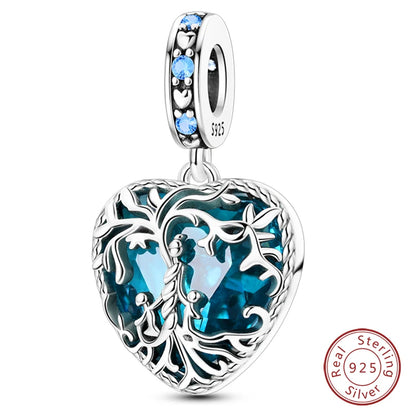 925 Sterling Silver Blue Purple Butterfly Perfume Bottle Starry Sky Hot Air Balloon Charms Beads Fit DIY S925 Bracelets Jewelry