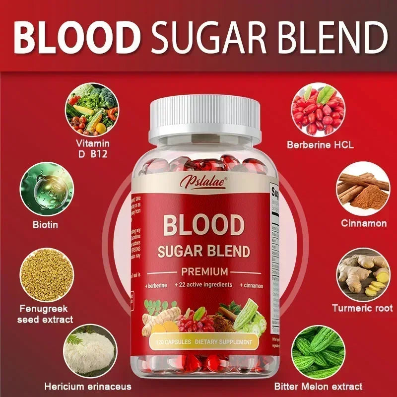 Blood Sugar Blend - Promote Balanced Sugar Levels, Metabolic Health, Improves Hypoglycemia, Increases Energy