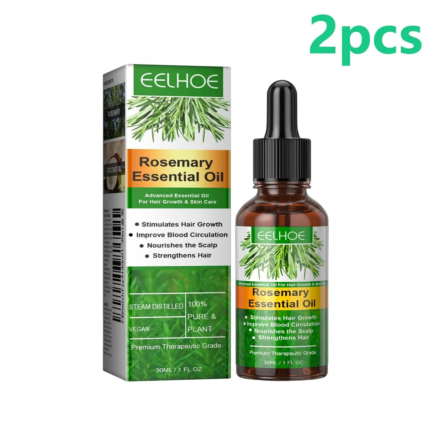 EELHOE Rosemary Oil Hair Growth Products Anti Hair Loss Treatment for Damaged Hair Care Soft Smooth Rosemary Essential Oil 30ml