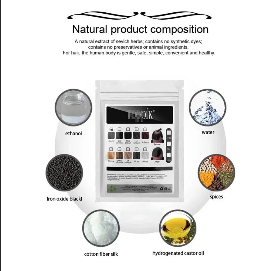 100g Keratin Hair Loss Building Fiber Hair Loss Product Regrowth Powder Refill fiber Concealer Blender Hair Care Product