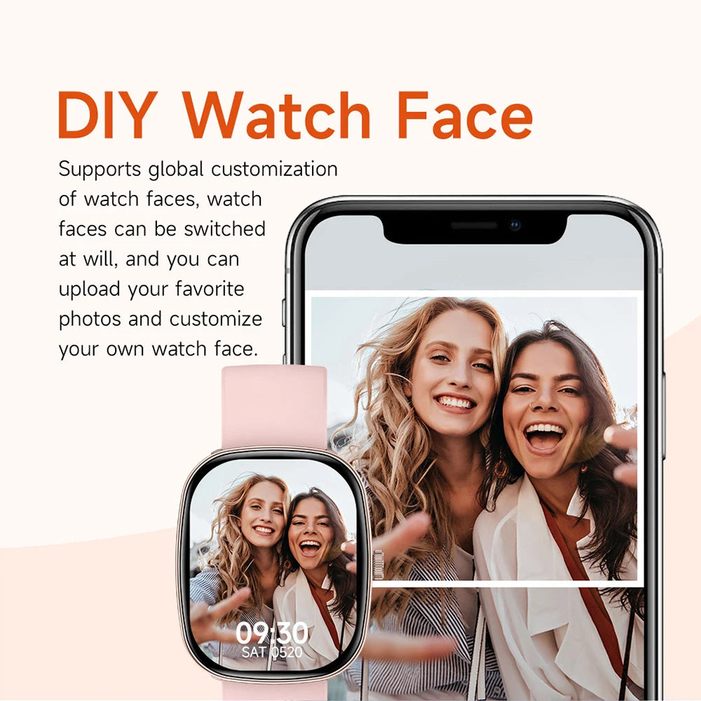 2025 Smart Watch Android IOS Phone 1.83 Inch Color Screen Bluetooth Answer Call Fitness Watches Tracker Smartwatch Women Men