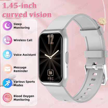 New Curved Screen Smart Watch 2025 For Health Watch Heart Rate Blood Oxygen/Pressure Sleep Monitor Sports Waterproof Smartwatch