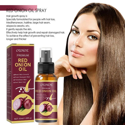 Red Onion Hair Growth Essential Oil Hair Care Spray Prevent Hair Loss Nourish Hair Roots Improve Hair Texture Hair Care Products