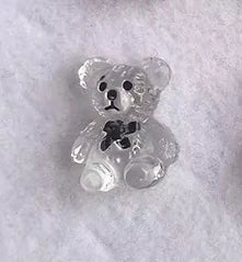 Nail Art Cute Bear Jewelry Metal Frosted Three-Dimensional Candy 3D Cartoon Crown Bear White Cute Nail Charms 네일파츠