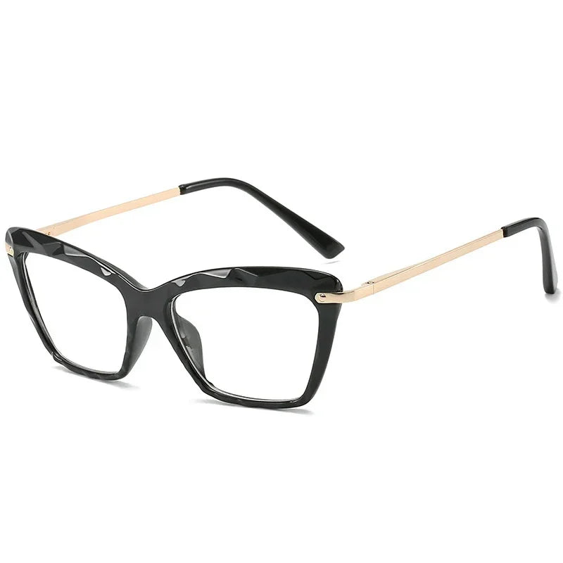 Cat Eye Glasses Frame Retro Anti Blue Women Clear Eyeglasses Women Men Alloy Resting Lense Optical Spectacle Eyeglass