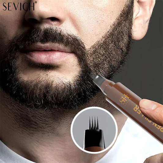 Beard Filling Pen Kit Beard Enhancer Brush Beard Coloring Shaping Tools Waterproof Black Brown Hair Pencil Man Cosmetic