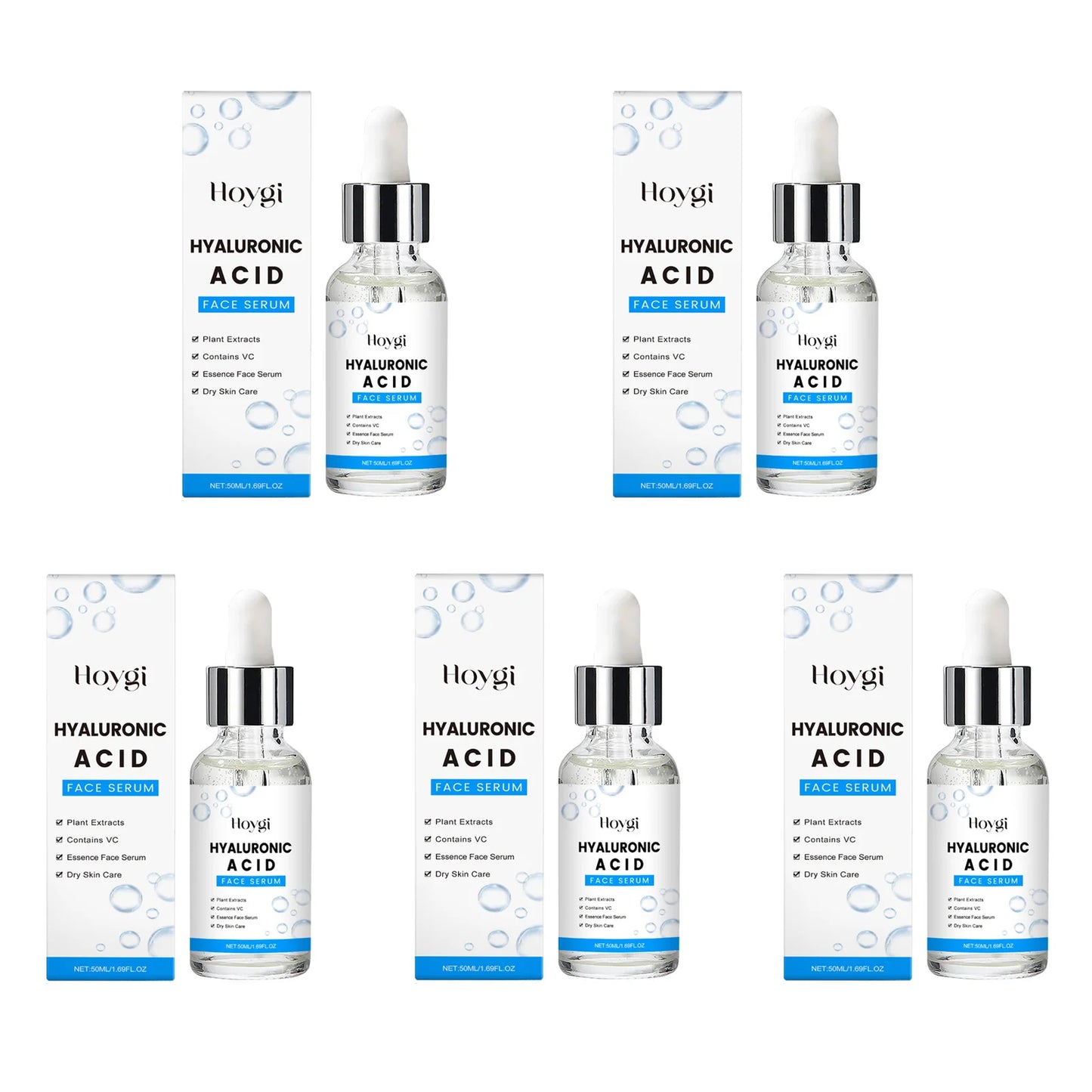 Hyaluronic Acid Facial Essence Deep Moisturizing Hydrating Dry Skin Pore Refining Facial Care Smoothing Plump Glowing Skin Serum