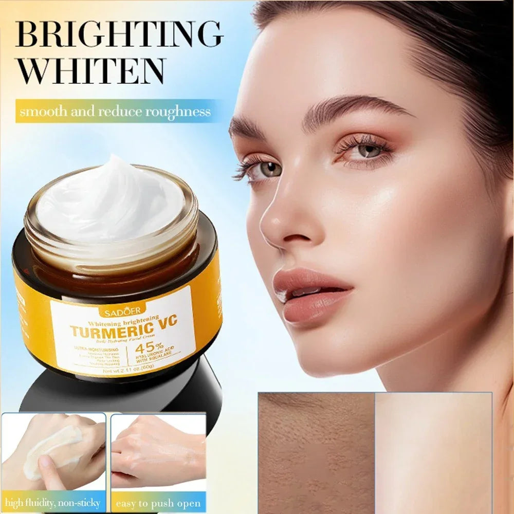 1PC Turmeric Vitamin C Face cream Retinol Moisturizing Firming Hyaluronic Lightening Repairing Smooth Skincare Whitening Creams
