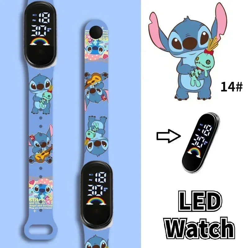 Stitch Children Watches Girls Waterproof Sport Touch Screen Watch for Women Waterproof Digital Clock Bracelet Gifts